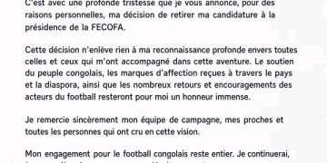 Nonda Shabani retire sa candidature à la FECOFA