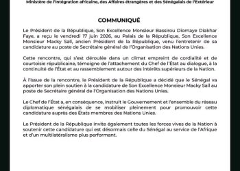ONU : le Sénégal apporte son soutien officiel à la candidature de Macky Sall au poste de secrétaire général