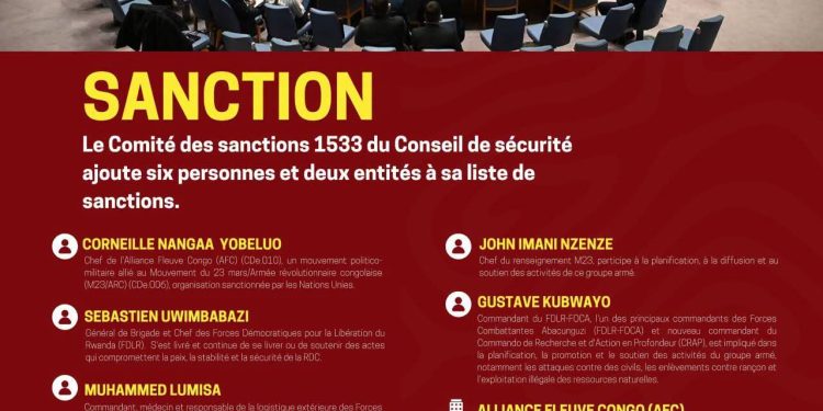 ONU : Le comité des sanctions 1533 du conseil de sécurité ajoute six personnes et deux entités à sa liste de sanction 