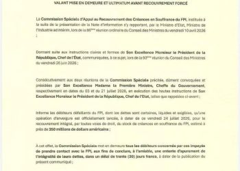 RDC : le gouvernement lance un ultimatum de 30 jours aux débiteurs du FPI