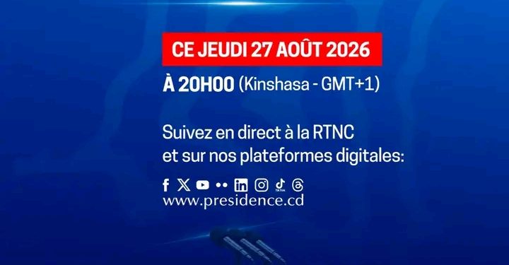 Annonce : Le Président de la République Félix Tshisekedi s’adresse à la Nation ce soir. Un rendez-vous crucial pour l’avenir du pays