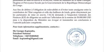 RDC : l’ACAJ sollicite un audit de l’IGF sur les fonds destinés à la lutte contre Ebola